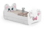 Детско легло Pink cat с чекмедже (160 х 80 см)