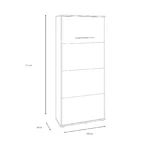 Вертикално сгъваемо стенно легло VERTO 90x200 (Сиво) - Image 11