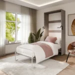 Вертикално сгъваемо стенно легло VERTO 90x200 (Сиво) - Image 2