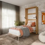 Вертикално сгъваемо стенно легло VERTO 90x200 (дъб артисан) - Image 3