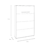 Вертикално сгъваемо стенно легло VERTO 120x200 (Сиво) - Image 13