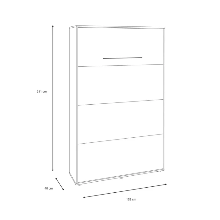 Вертикално сгъваемо стенно легло VERTO 120x200 (дъб артисан) - Image 13